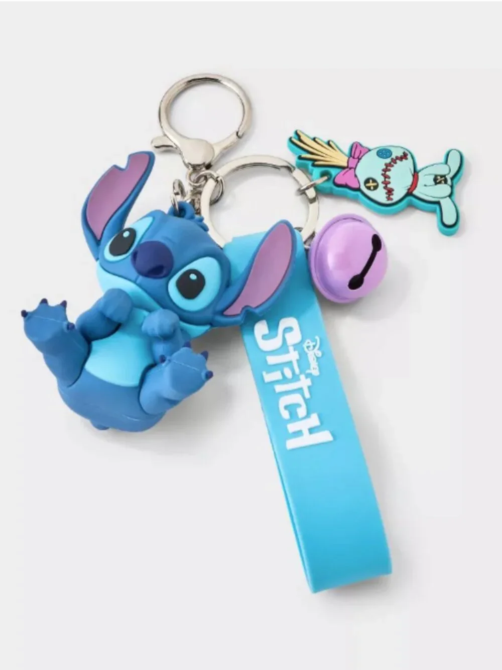 Disney Stitch Keychain Charm with Blue Strap - NWT